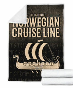 Viking Blanket Norwegian Cruise Line Vikings Sherpa Fleece Blanket Gifts for Viking Lovers