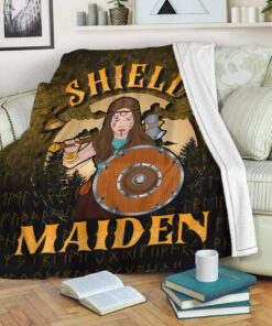 Viking Blanket ShieldMaiden Sherpa Fleece Blanket