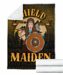 Viking Blanket ShieldMaiden Sherpa Fleece Blanket