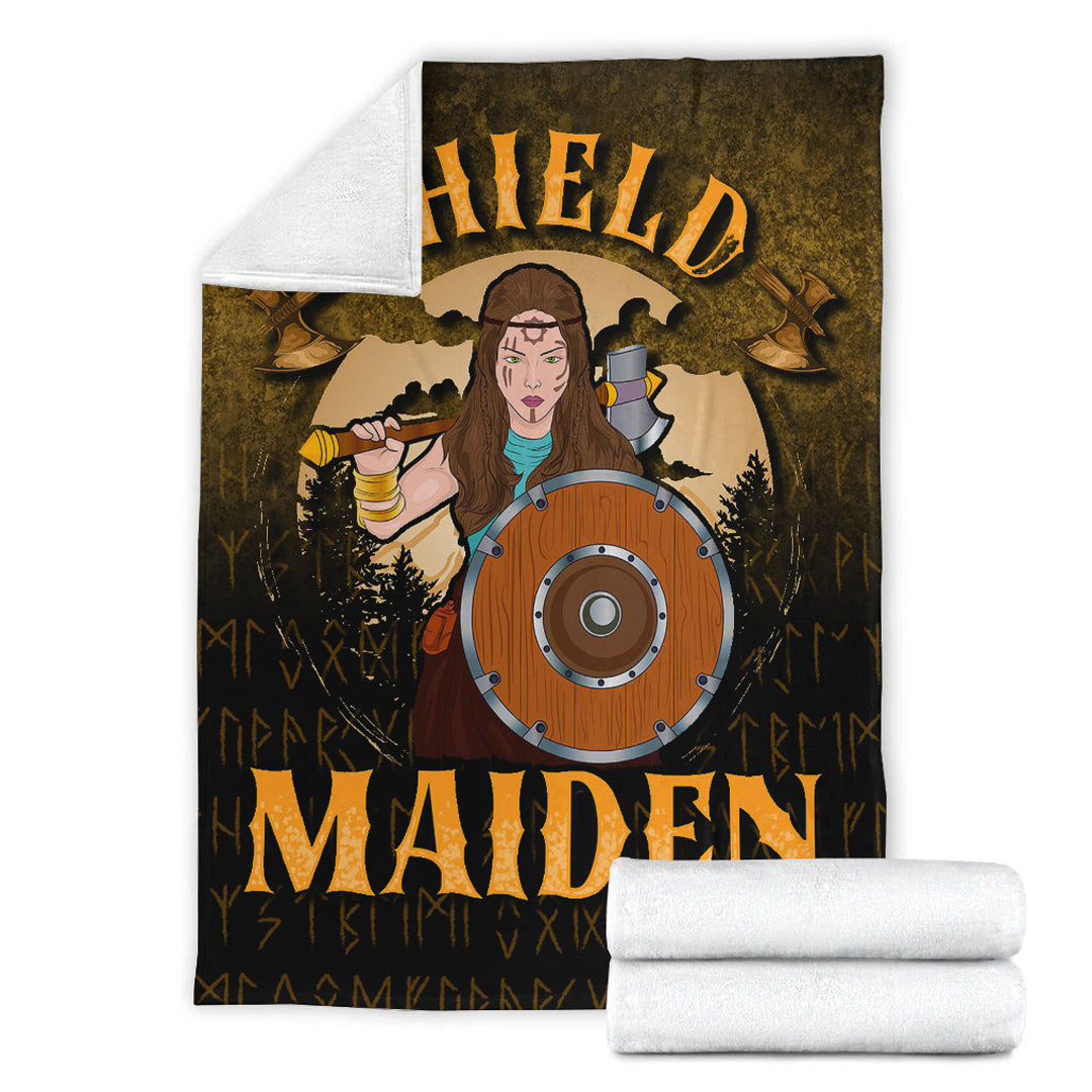 Viking Blanket ShieldMaiden Sherpa Fleece Blanket