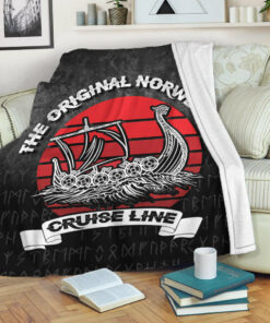 Viking Blanket The Original Norwegian Cruise Line Sherpa Fleece Blanket Gifts for Viking Lovers
