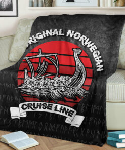 Viking Blanket The Original Norwegian Cruise Line Sherpa Fleece Blanket Gifts for Viking Lovers