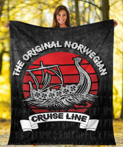 Viking Blanket The Original Norwegian Cruise Line Sherpa Fleece Blanket Gifts for Viking Lovers