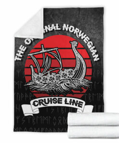 Viking Blanket The Original Norwegian Cruise Line Sherpa Fleece Blanket Gifts for Viking Lovers