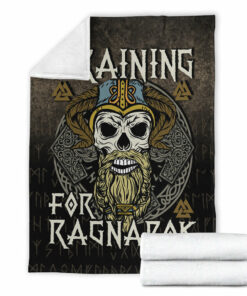 Viking Blanket Training For Ragnarok Sherpa Fleece Blanket Gifts for Viking Lovers