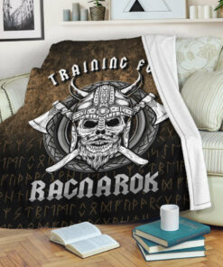 Viking Blanket Training For Ragnarok Vikings Sherpa Fleece Blanket Gifts for Viking Lovers