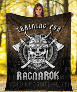 Viking Blanket Training For Ragnarok Vikings Sherpa Fleece Blanket Gifts for Viking Lovers