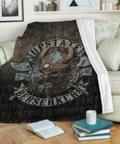 Viking Blanket UpstateBerserkers Sherpa Fleece Blanket Gifts for Viking Lovers