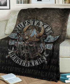 Viking Blanket UpstateBerserkers Sherpa Fleece Blanket Gifts for Viking Lovers