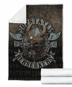 Viking Blanket UpstateBerserkers Sherpa Fleece Blanket Gifts for Viking Lovers