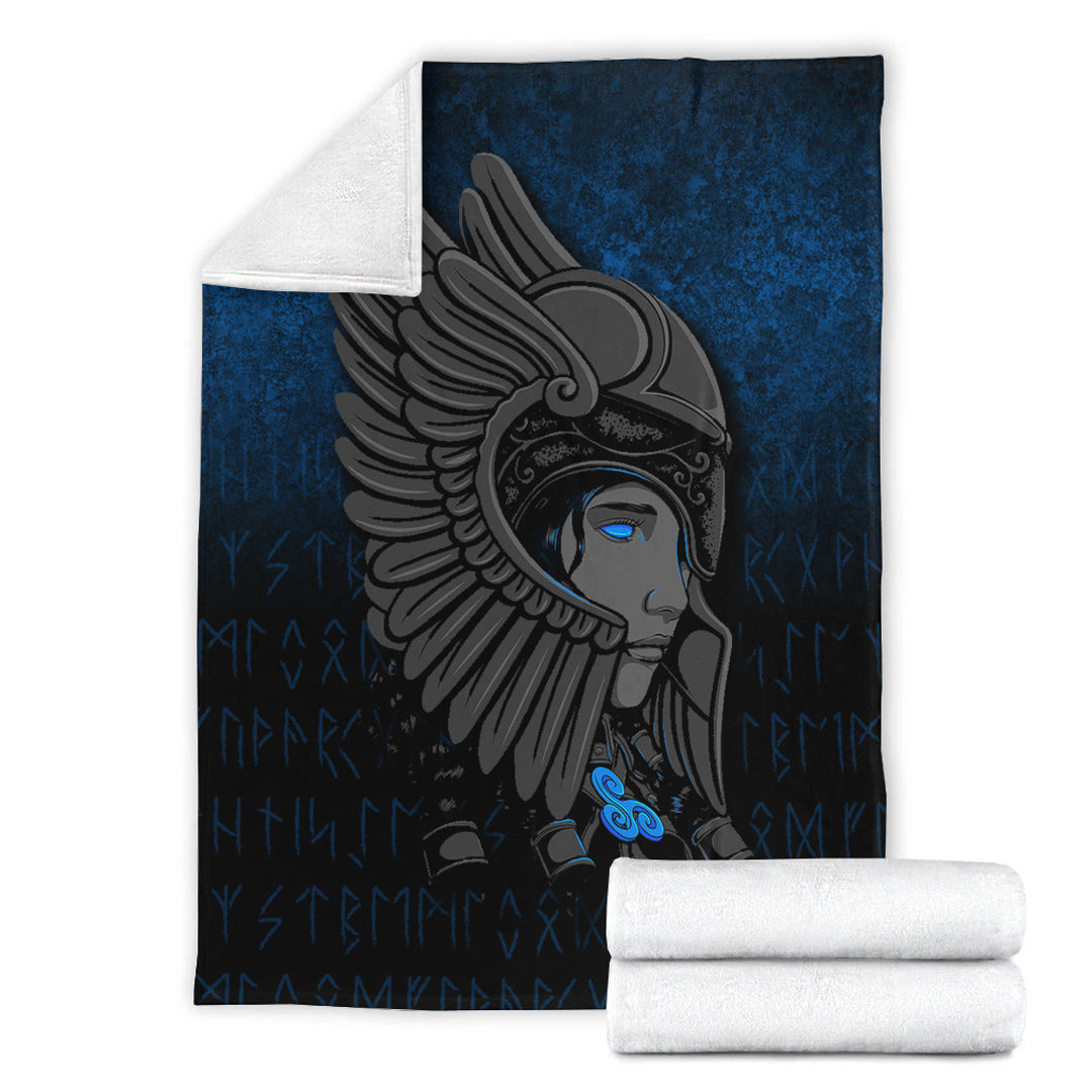Viking Blanket Valkyrie Queen Sigrun Viking Warrior Sherpa Fleece Blanket Gifts for Viking Lovers