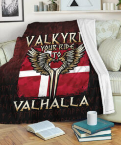 Viking Blanket Valkyrie Your Ride to Valhalla Austria Sherpa Fleece Blanket Gifts for Viking Lovers