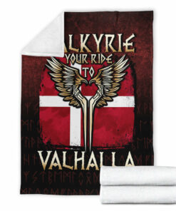 Viking Blanket Valkyrie Your Ride to Valhalla Austria Sherpa Fleece Blanket Gifts for Viking Lovers