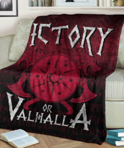 Viking Blanket Victory or Valhalla Sherpa Fleece Blanket