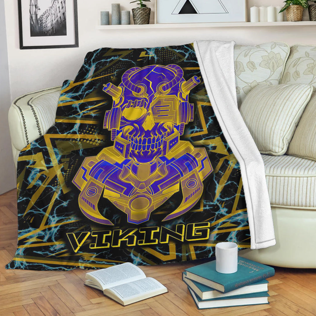 Viking Blanket Viking 3D Warrior Robo Sherpa Fleece Blanket Gifts for Viking Lovers