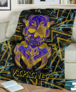 Viking Blanket Viking 3D Warrior Robo Sherpa Fleece Blanket Gifts for Viking Lovers