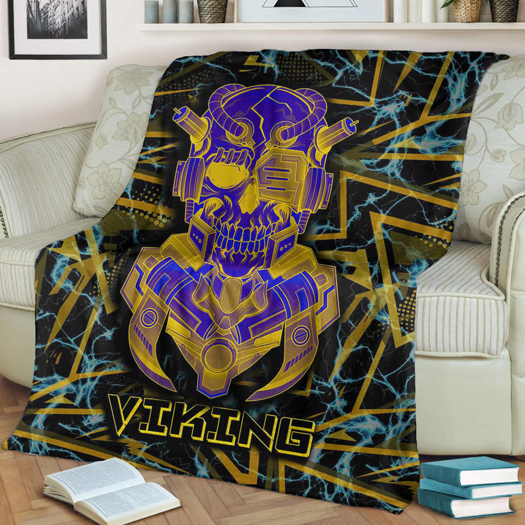 Viking Blanket Viking 3D Warrior Robo Sherpa Fleece Blanket Gifts for Viking Lovers