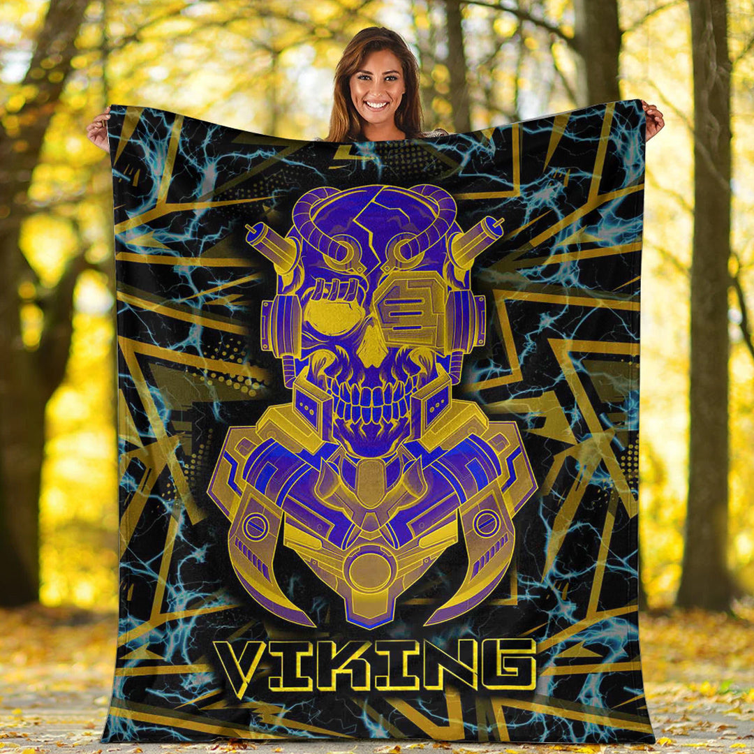 Viking Blanket Viking 3D Warrior Robo Sherpa Fleece Blanket Gifts for Viking Lovers