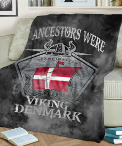 Viking Blanket Viking Denmark Drakka Scandinavian Sherpa Fleece Blanket Gifts for Viking Lovers