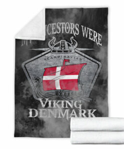 Viking Blanket Viking Denmark Drakka Scandinavian Sherpa Fleece Blanket Gifts for Viking Lovers