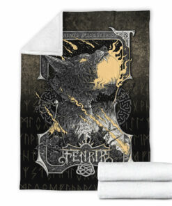 Viking Blanket Viking Fenrir Sherpa Fleece Blanket Gifts for Viking Lovers
