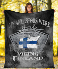 Viking Blanket Viking Finland Drakka Scandinavian Sherpa Fleece Blanket Gifts for Viking Lovers