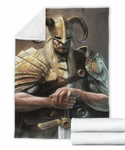Viking Blanket Viking Gold Knights Sherpa Fleece Blanket Gifts for Viking Lovers