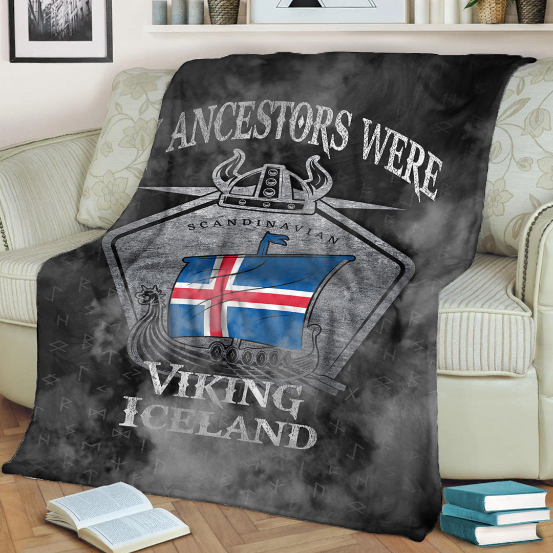 Viking Blanket Viking Iceland Drakka Scandinavian Sherpa Fleece Blanket Gifts for Viking Lovers