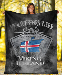 Viking Blanket Viking Iceland Drakka Scandinavian Sherpa Fleece Blanket Gifts for Viking Lovers