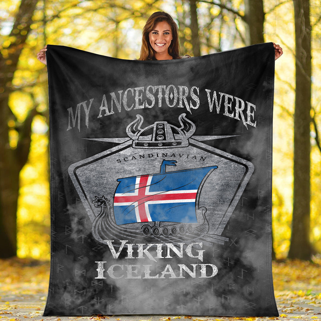 Viking Blanket Viking Iceland Drakka Scandinavian Sherpa Fleece Blanket Gifts for Viking Lovers