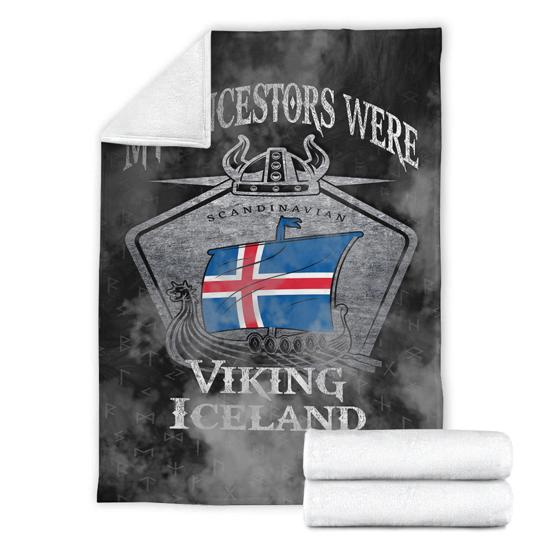 Viking Blanket Viking Iceland Drakka Scandinavian Sherpa Fleece Blanket Gifts for Viking Lovers