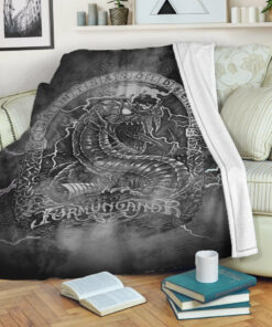 Viking Blanket Viking Jormungand Sherpa Fleece Blanket Gifts for Viking Lovers