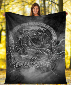 Viking Blanket Viking Jormungand Sherpa Fleece Blanket Gifts for Viking Lovers