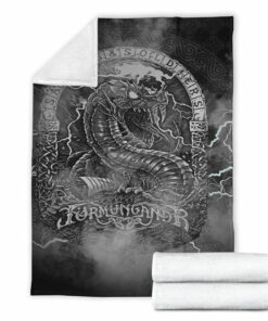 Viking Blanket Viking Jormungand Sherpa Fleece Blanket Gifts for Viking Lovers