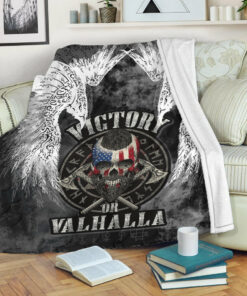 Viking Blanket Viking Mystical Raven American Sherpa Fleece Blanket Gifts for Viking Lovers