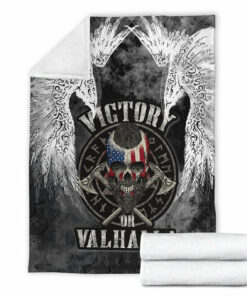 Viking Blanket Viking Mystical Raven American Sherpa Fleece Blanket Gifts for Viking Lovers