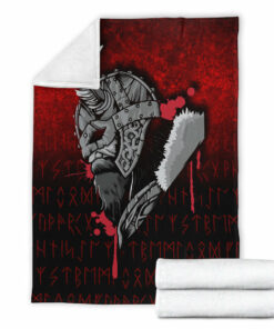 Viking Blanket Viking Nordic Odin Sherpa Fleece Blanket Gifts for Viking Lovers