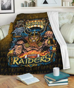 Viking Blanket Viking Nordic Raiders Sherpa Fleece Blanket Gifts for Viking Lovers