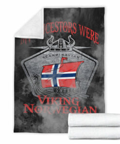 Viking Blanket Viking Norway Drakka Scandinavian Sherpa Fleece Blanket Gifts for Viking Lovers