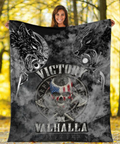 Viking Blanket Viking Skol and Hati American Sherpa Fleece Blanket Gifts for Viking Lovers