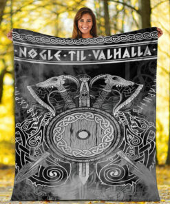 Viking Blanket Viking Valknut Celtic Sherpa Fleece Blanket Gifts for Viking Lovers