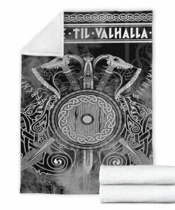 Viking Blanket Viking Valknut Celtic Sherpa Fleece Blanket Gifts for Viking Lovers