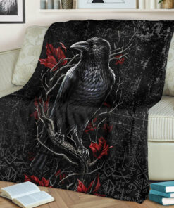 Viking Blanket Viking on a Tree Branch Sherpa Fleece Blanket Gifts for Viking Lovers