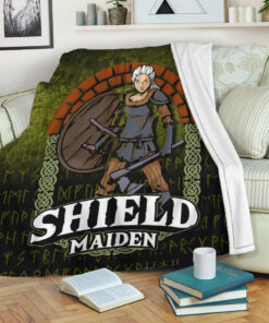 Viking ShieldMaiden Sherpa Fleece Blanket