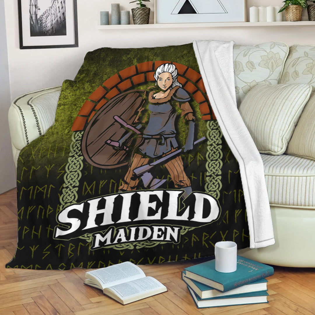 Viking ShieldMaiden Sherpa Fleece Blanket