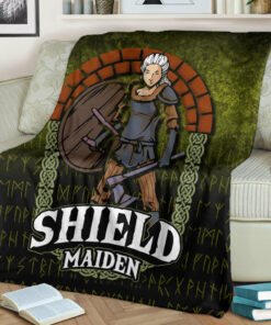 Viking ShieldMaiden Sherpa Fleece Blanket