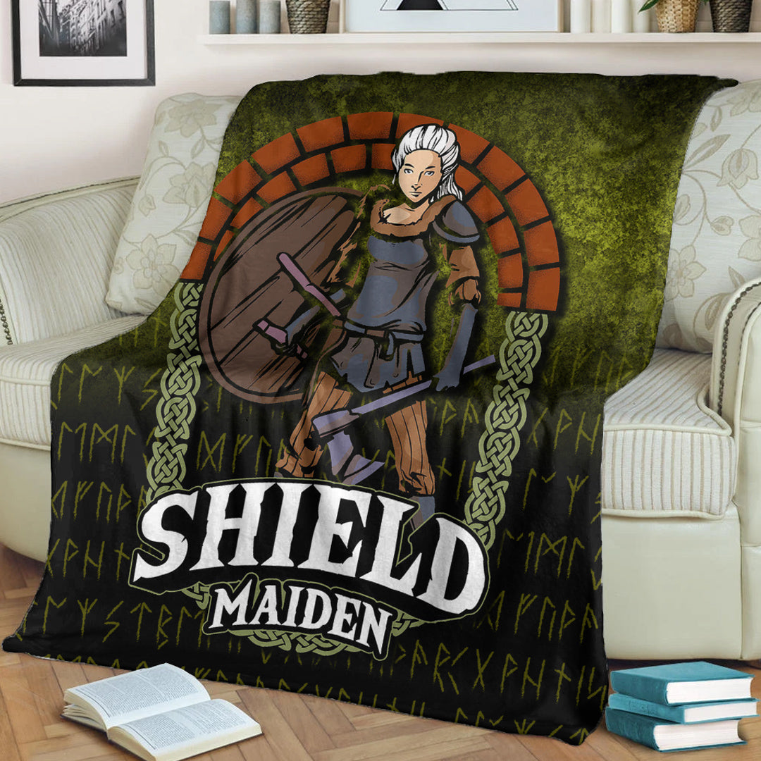 Viking ShieldMaiden Sherpa Fleece Blanket