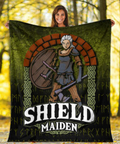 Viking ShieldMaiden Sherpa Fleece Blanket