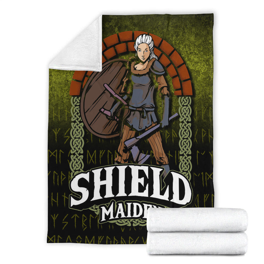Viking ShieldMaiden Sherpa Fleece Blanket