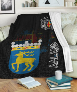 Viking Style Sherpa Fleece Blanket Gifts for Viking Lovers Aaland Sherpa Fleece Blanket Gifts for Viking Lovers